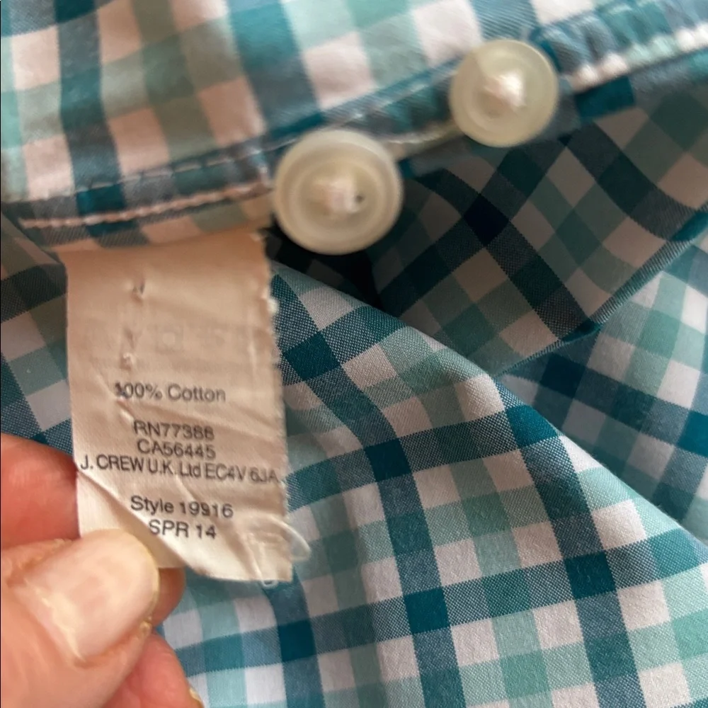 J.Crew Long Sleeve Button down Check